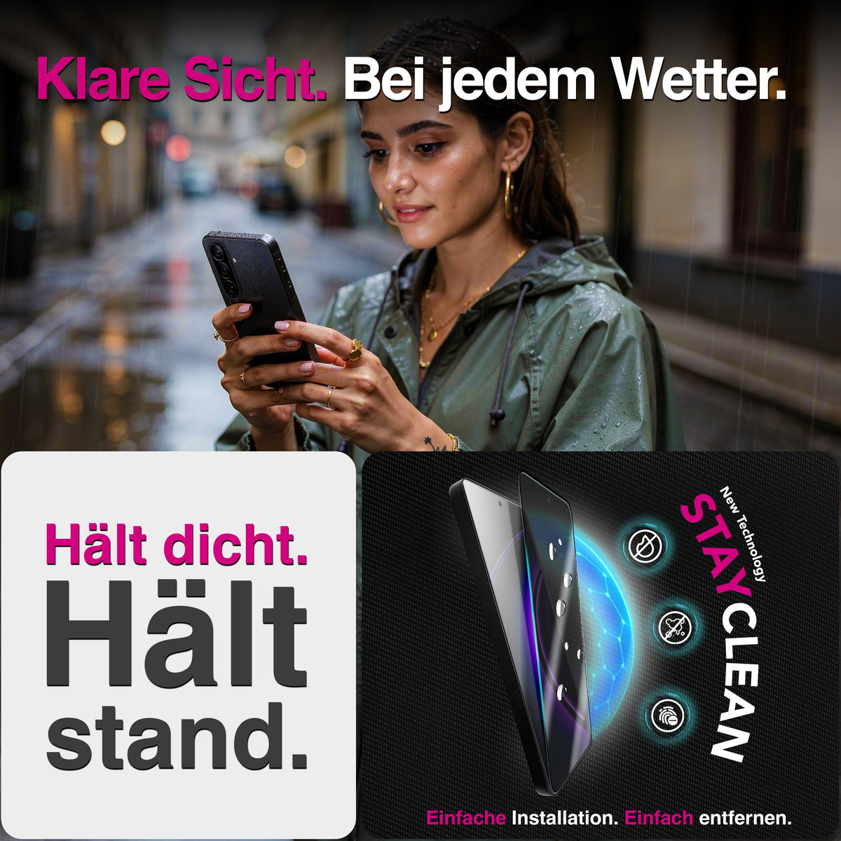 NALIA Blickschutzglas für Samsung Galaxy A57 – Härte 9H & Robust – ANTISPYX (Privacy Full-Cover) – Marke aus Berlin