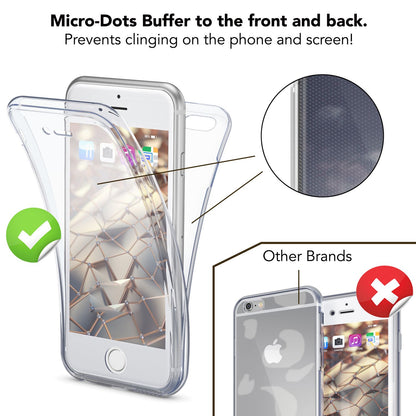 NALIA 360 Grad Handyhülle kompatibel mit iPhone 6 6S, Full Cover Vorne & Hinten Rundum Doppel-Schutz, Dünnes Ganzkörper Case Silikon Etui, Transparente Display Schutz-Hülle & Rückseite - Transparent