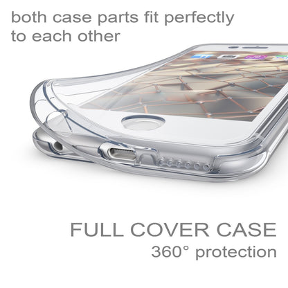 NALIA 360 Grad Handyhülle kompatibel mit iPhone 6 6S, Full Cover Vorne & Hinten Rundum Doppel-Schutz, Dünnes Ganzkörper Case Silikon Etui, Transparente Display Schutz-Hülle & Rückseite - Transparent
