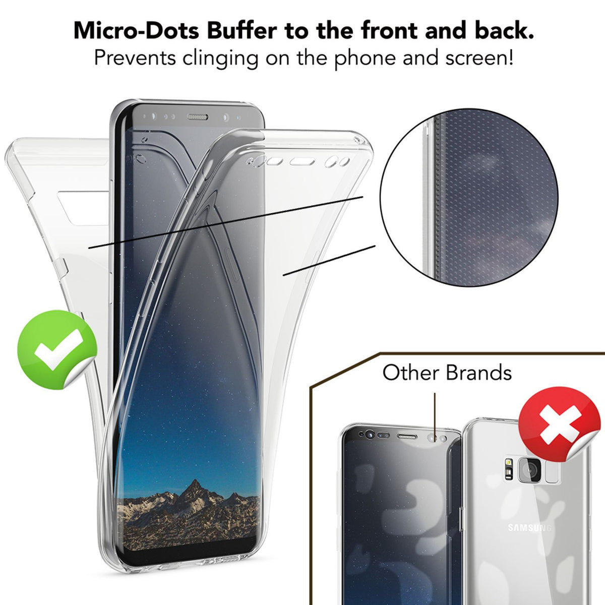 NALIA 360 Grad Hülle kompatibel mit Samsung Galaxy S8 Plus, Full Cover Rundum Doppel-Schutz Handyhülle Dünn, Ganzkörper Silikon Case Transparente Schutzhülle Vorne & Hinten Schale