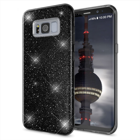 NALIA Glitzerhülle für Samsung Galaxy S8 Plus – Funkelnder Glitzer-Look & Grip – SHINEPOP (Silikon Case) – Marke aus Berlin