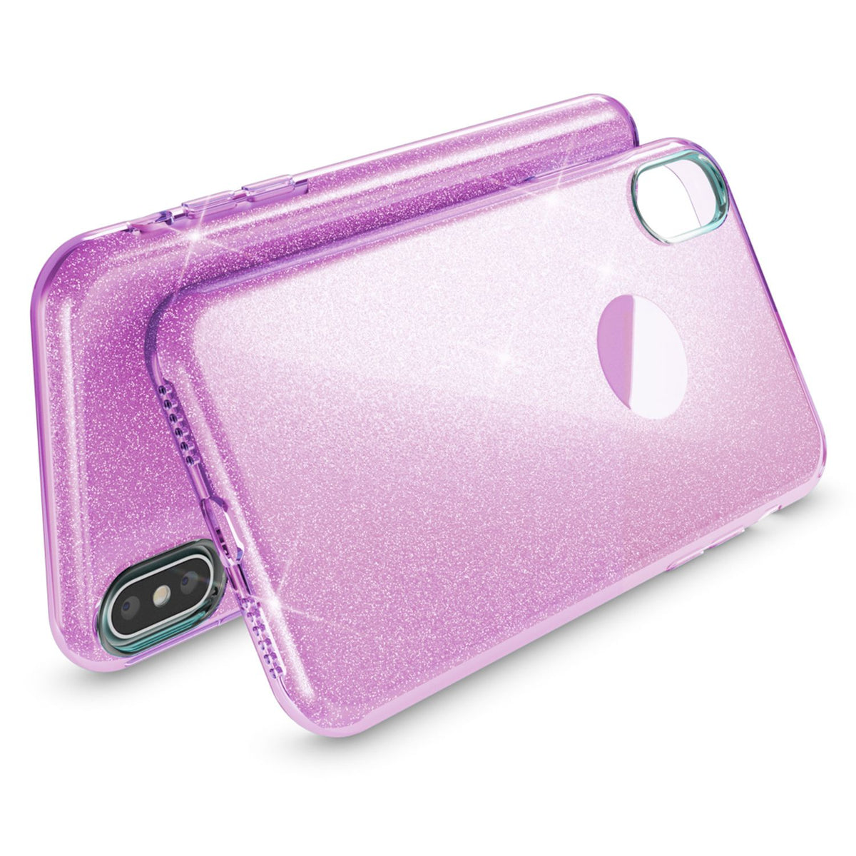 NALIA Glitzerhülle für iPhone X / XS – Funkelnder Glitzer-Look & Grip – SHINEPOP (Silikon Case) – Marke aus Berlin