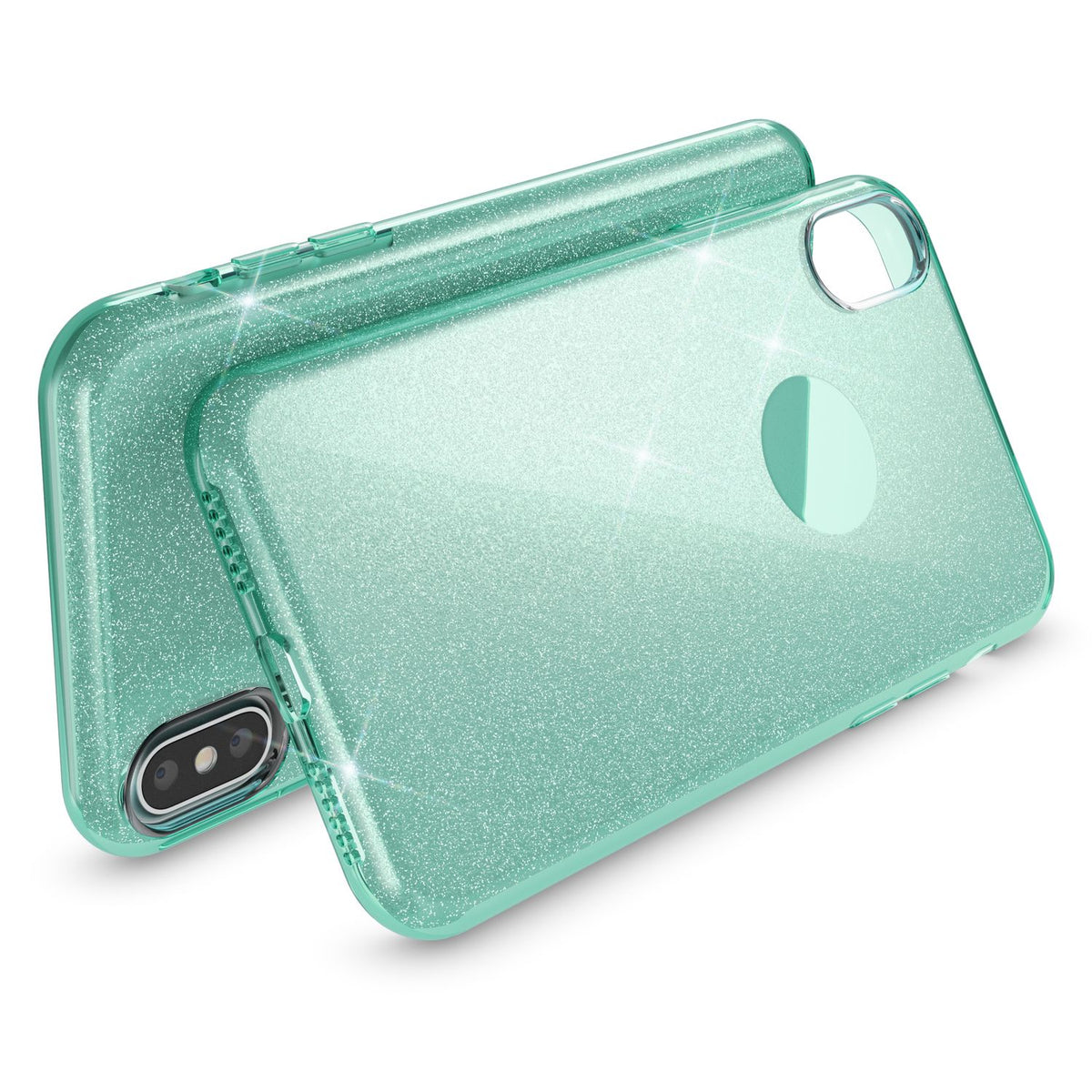 NALIA Glitzerhülle für iPhone X / XS – Funkelnder Glitzer-Look & Grip – SHINEPOP (Silikon Case) – Marke aus Berlin