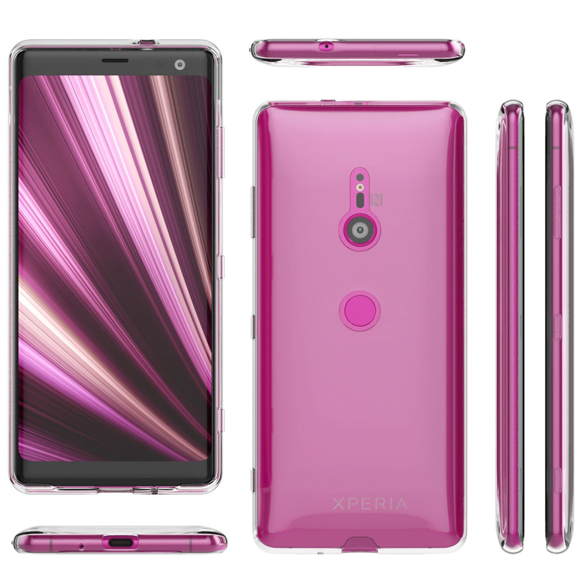 NALIA Transparente Silikonhülle für Sony Xperia XZ3 – Anti-Gelb & Rutschfest – GLAZE (Handyhülle Kristallklar, Schlank & Stoßfest) – Marke aus Berlin