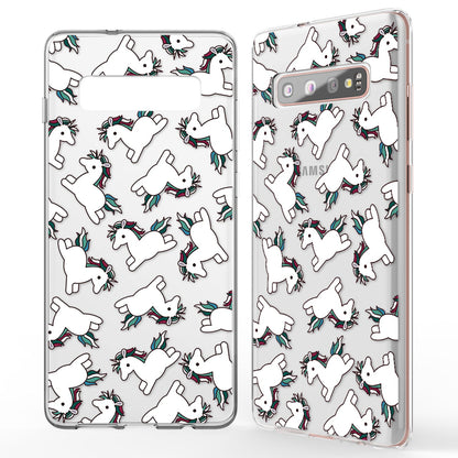 NALIA Handyhülle kompatibel mit Samsung Galaxy S10 Plus, Ultra-Slim Silikon Hülle Motiv Case Cover Crystal Schutzhülle, Durchsichtig Etui Handy-Tasche Backcover Transparent Bumper