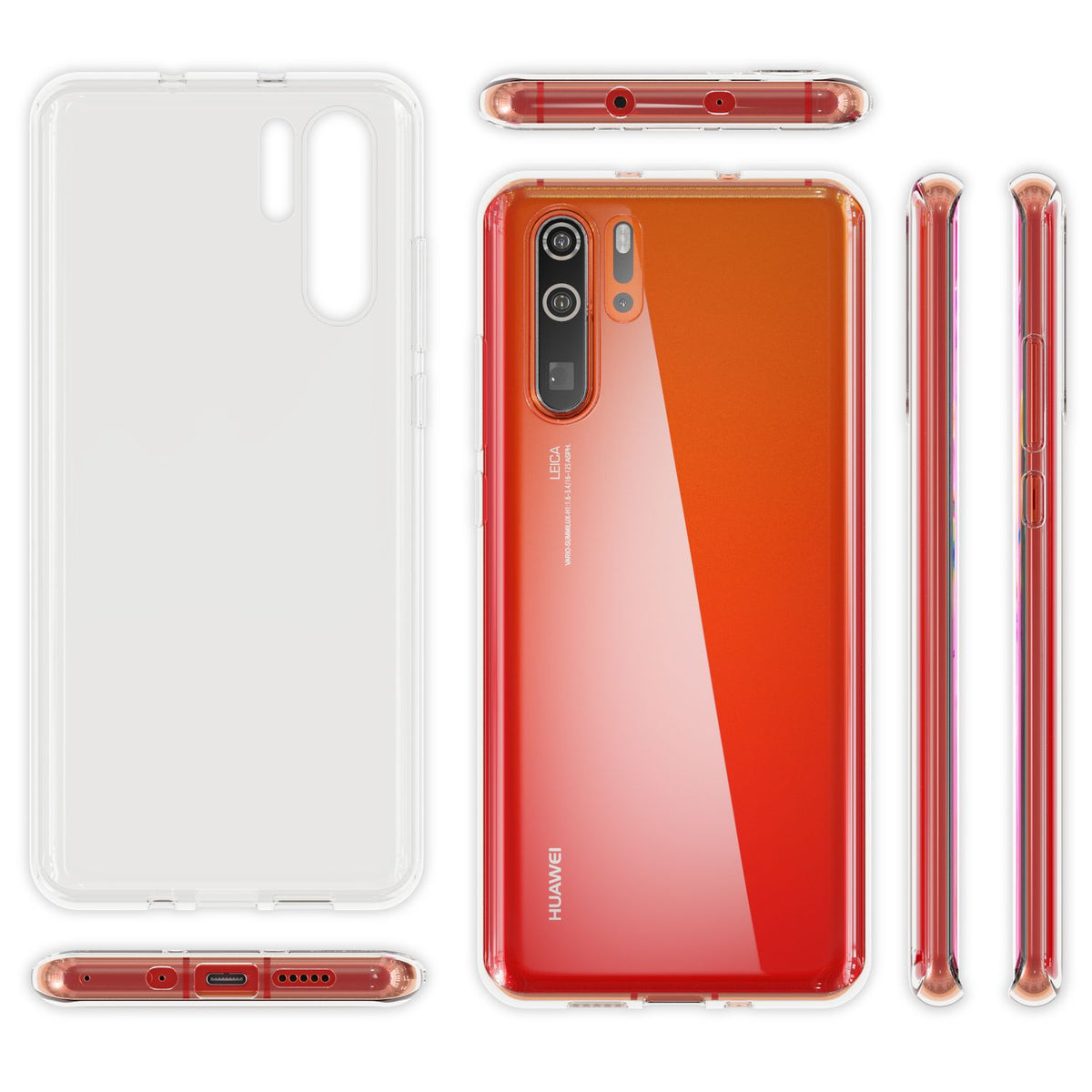 NALIA Transparente Silikonhülle für Huawei P30 Pro – Anti-Gelb & Rutschfest – GLAZE (Handyhülle Kristallklar, Schlank & Stoßfest) – Marke aus Berlin