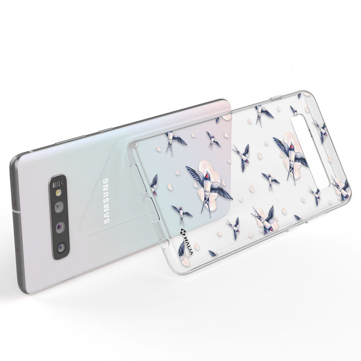 NALIA Handyhülle kompatibel mit Samsung Galaxy S10, Slim Silikon Hülle Motiv Case Cover Crystal Schutzhülle, Durchsichtig Etui Handy-Tasche Backcover Transparent Bumper
