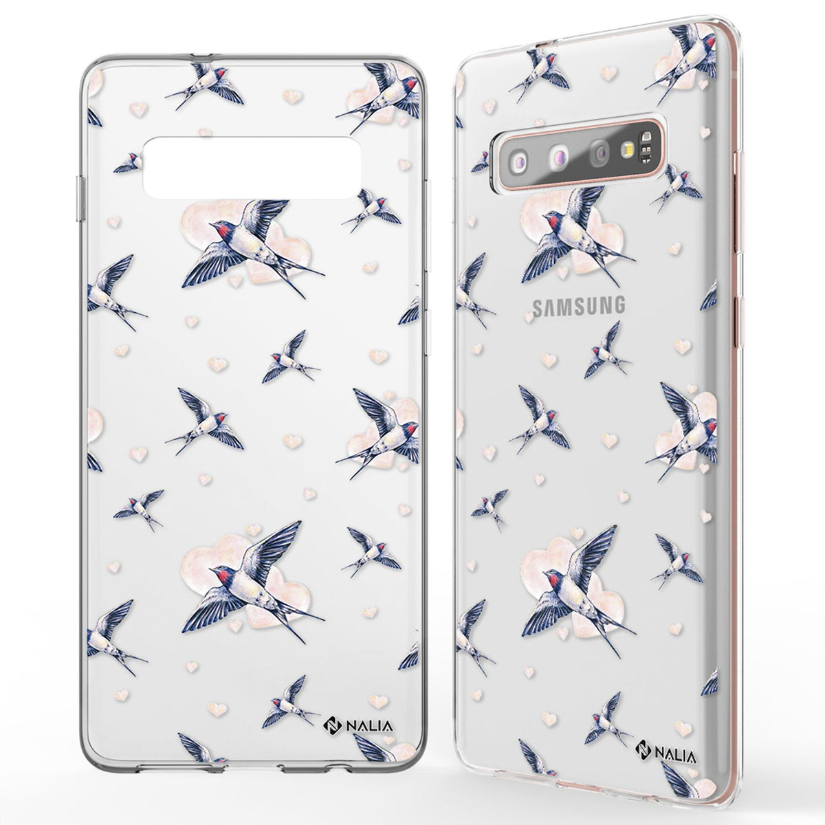 NALIA Handyhülle kompatibel mit Samsung Galaxy S10 Plus, Slim Silikon Hülle Motiv Case Cover Crystal Schutzhülle Durchsichtig Etui Handy-Tasche Backcover Transparent Bumper