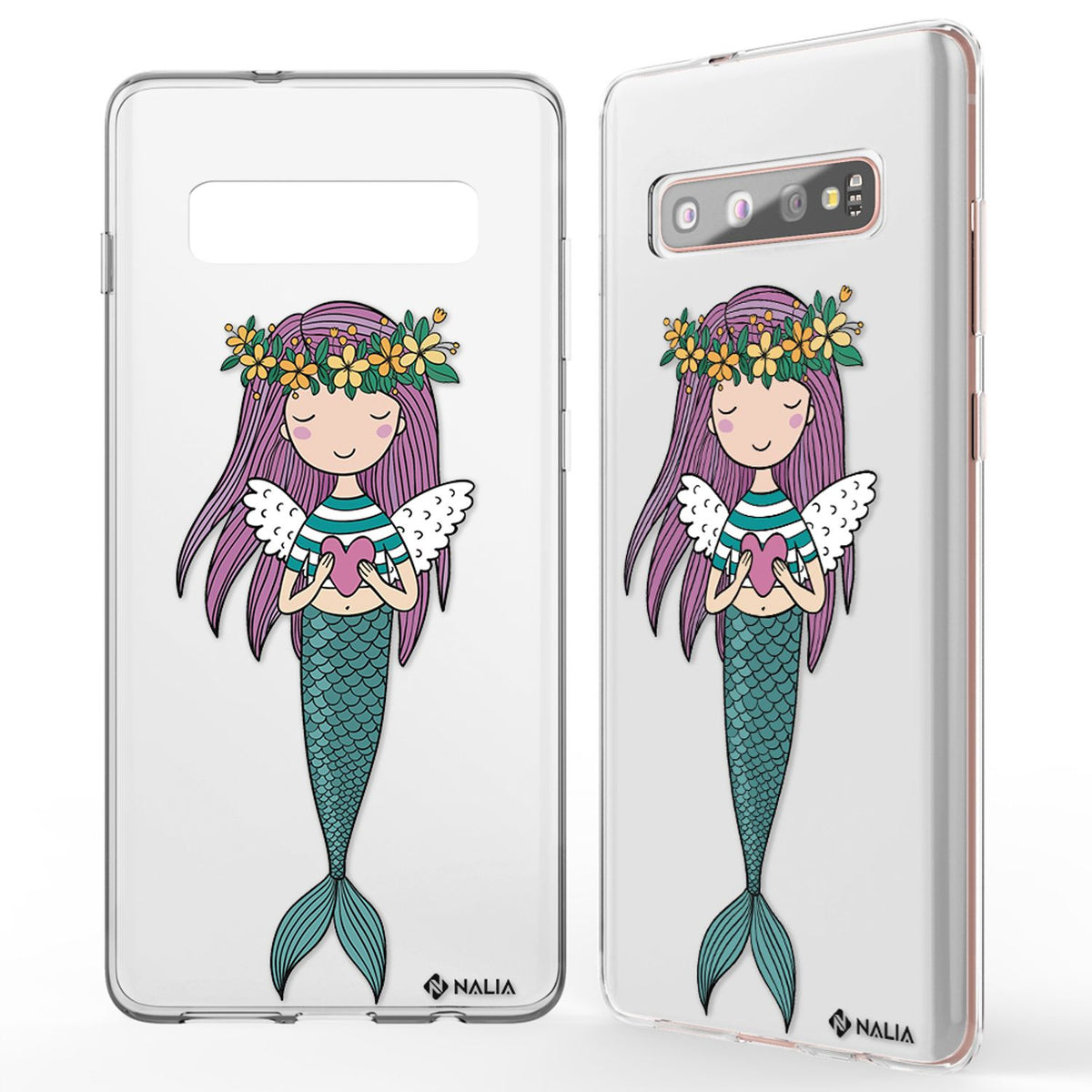 NALIA Handyhülle kompatibel mit Samsung Galaxy S10 Plus, Slim Silikon Hülle Motiv Case Cover Crystal Schutzhülle Durchsichtig Etui Handy-Tasche Backcover Transparent Bumper