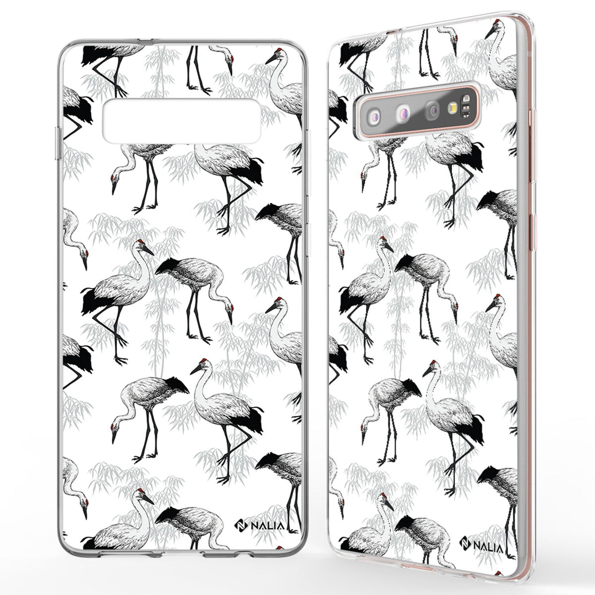 NALIA Handyhülle kompatibel mit Samsung Galaxy S10 Plus, Slim Silikon Hülle Motiv Case Cover Crystal Schutzhülle Durchsichtig Etui Handy-Tasche Backcover Transparent Bumper
