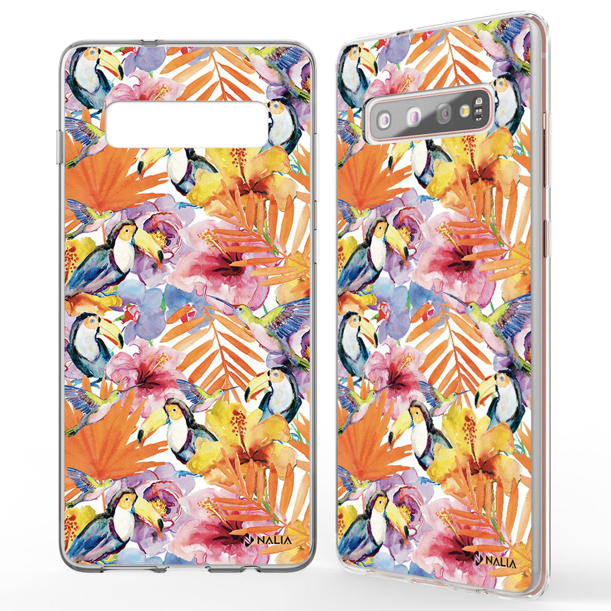 NALIA Handyhülle kompatibel mit Samsung Galaxy S10 Plus, Slim Silikon Hülle Motiv Case Cover Crystal Schutzhülle Durchsichtig Etui Handy-Tasche Backcover Transparent Bumper