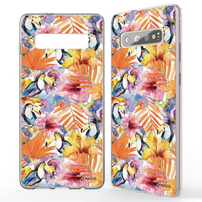 NALIA Handyhülle kompatibel mit Samsung Galaxy S10 Plus, Slim Silikon Hülle Motiv Case Cover Crystal Schutzhülle Durchsichtig Etui Handy-Tasche Backcover Transparent Bumper