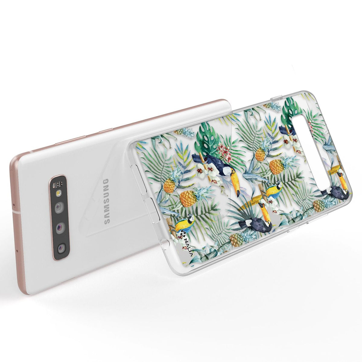 NALIA Handyhülle kompatibel mit Samsung Galaxy S10 Plus, Slim Silikon Hülle Motiv Case Cover Crystal Schutzhülle Durchsichtig Etui Handy-Tasche Backcover Transparent Bumper