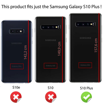 NALIA Handyhülle kompatibel mit Samsung Galaxy S10 Plus, Slim Silikon Hülle Motiv Case Cover Crystal Schutzhülle Durchsichtig Etui Handy-Tasche Backcover Transparent Bumper