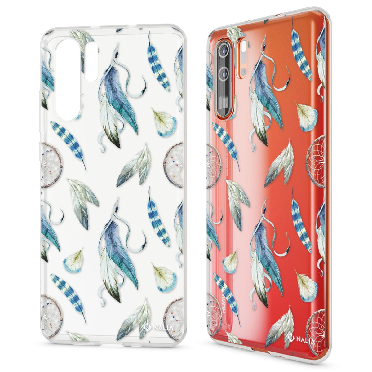 NALIA Hülle kompatibel mit Huawei P30 Pro, Motiv Handyhülle Ultra-Slim Silikon Case Crystal Cover Schutzhülle Durchsichtig, Dünne Handy-Tasche Backcover Transparent Bumper