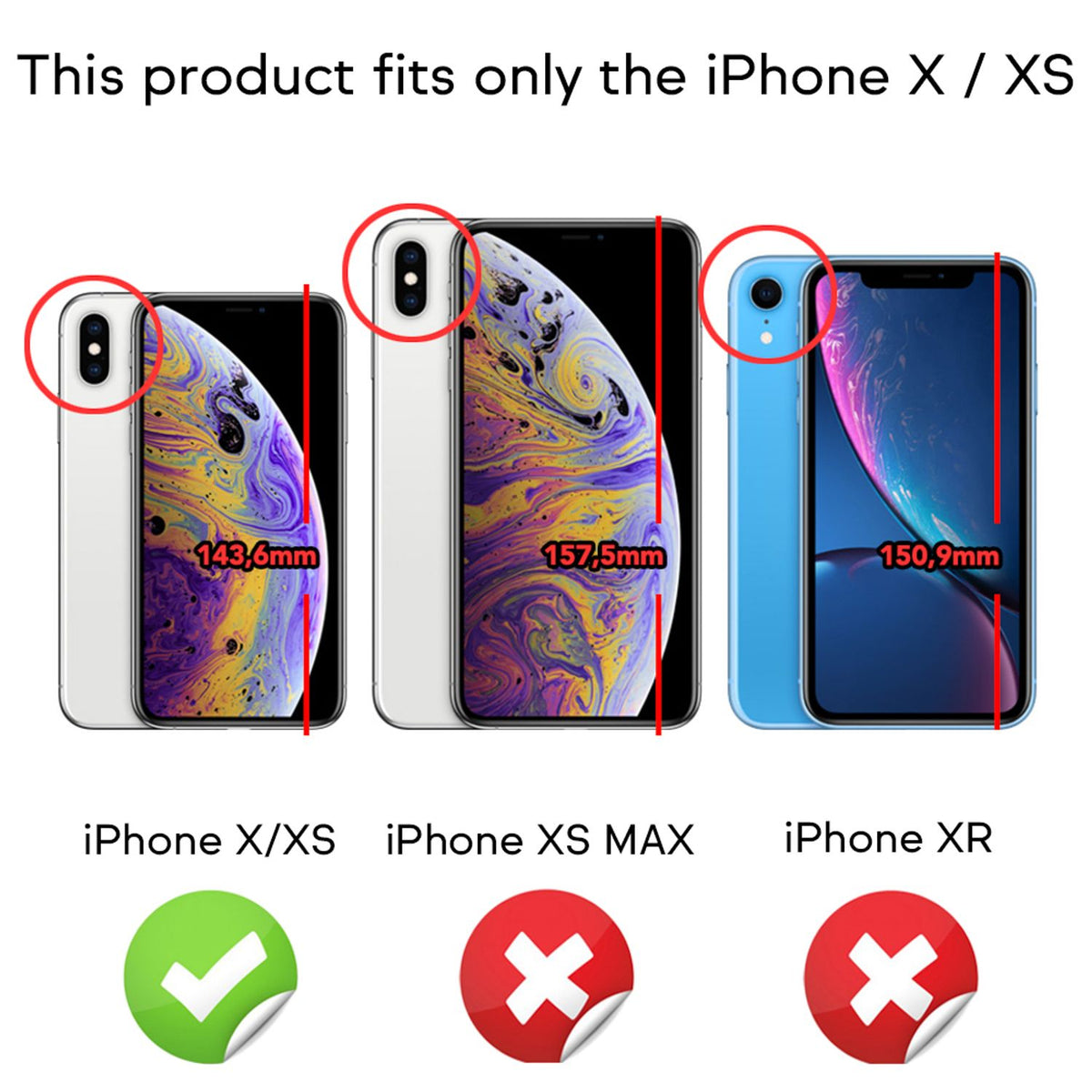 NALIA Hartglas Hülle kompatibel mit iPhone X / XS, Transparentes Regenbogen Hardcase aus Tempered Glass mit Silikon Bumper, bunt glänzende stoßfeste & kratzfeste Handyhülle