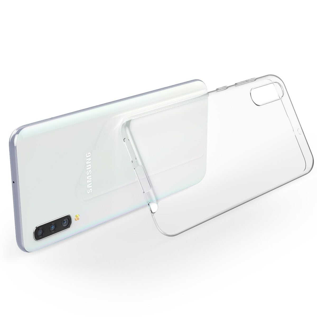 NALIA Transparente Silikonhülle für Samsung Galaxy A50 – Anti-Gelb & Rutschfest – GLAZE (Handyhülle Kristallklar, Schlank & Stoßfest) – Marke aus Berlin