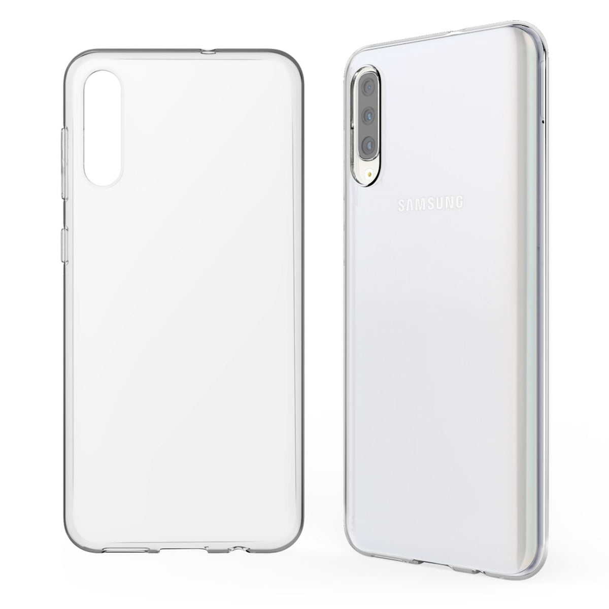 NALIA Transparente Silikonhülle für Samsung Galaxy A50 – Anti-Gelb & Rutschfest – GLAZE (Handyhülle Kristallklar, Schlank & Stoßfest) – Marke aus Berlin
