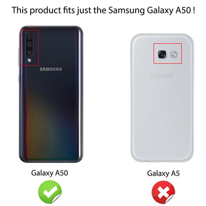 NALIA Transparente Silikonhülle für Samsung Galaxy A50 – Anti-Gelb & Rutschfest – GLAZE (Handyhülle Kristallklar, Schlank & Stoßfest) – Marke aus Berlin