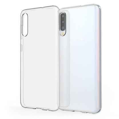 NALIA Transparente Silikonhülle für Samsung Galaxy A70 – Anti-Gelb & Rutschfest – GLAZE (Handyhülle Kristallklar, Schlank & Stoßfest) – Marke aus Berlin