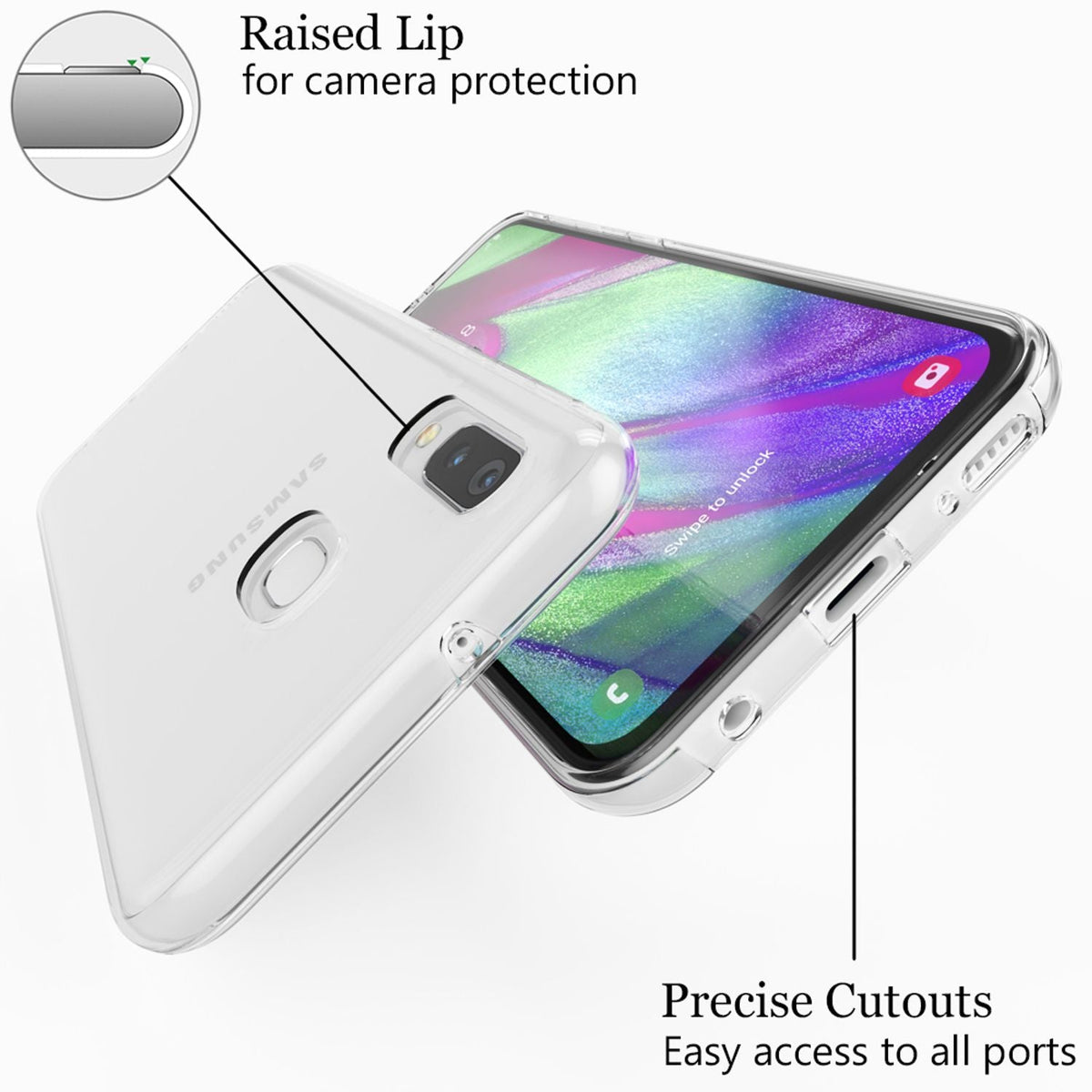 NALIA 360° Hülle für Samsung Galaxy A40 – Vorne & Hinten Schutz – 360GUARD (Full-Body Case) – Marke aus Berlin