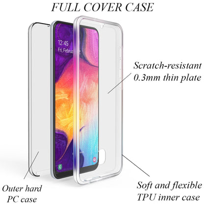 NALIA 360° Hülle für Samsung Galaxy A50 – Vorne & Hinten Schutz – 360GUARD (Full-Body Case) – Marke aus Berlin