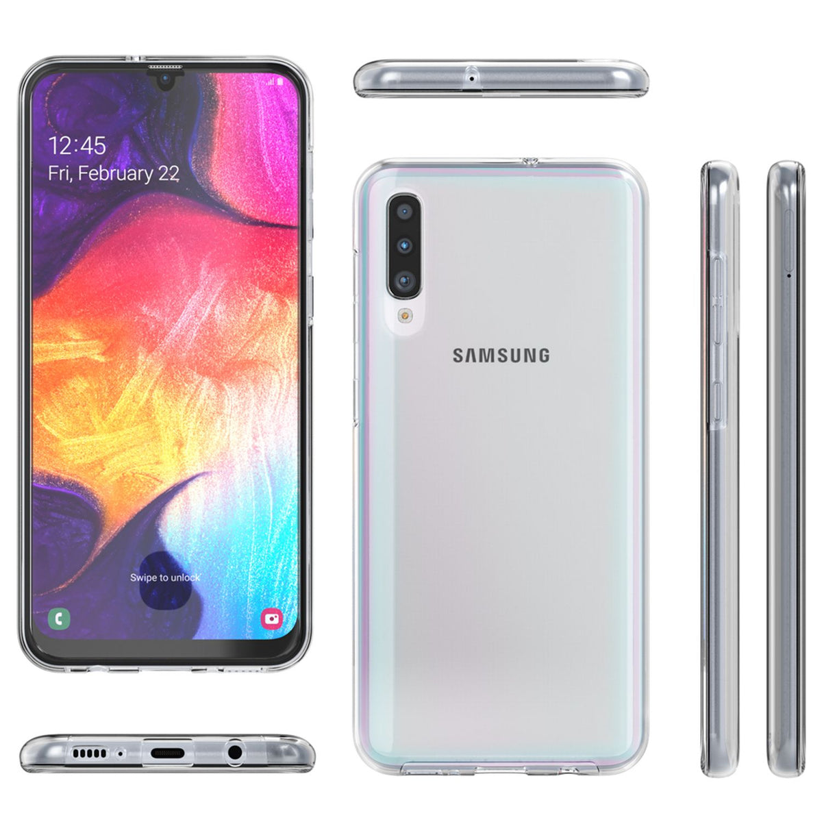 NALIA 360° Hülle für Samsung Galaxy A50 – Vorne & Hinten Schutz – 360GUARD (Full-Body Case) – Marke aus Berlin