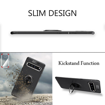 NALIA Ring Hülle kompatibel mit Samsung Galaxy S10 5G, Silikon Handyhülle mit 360 Grad Finger-Halter für magnetische KFZ-Halterung, Schutzhülle Cover Phone Case Handy-Tasche Etui