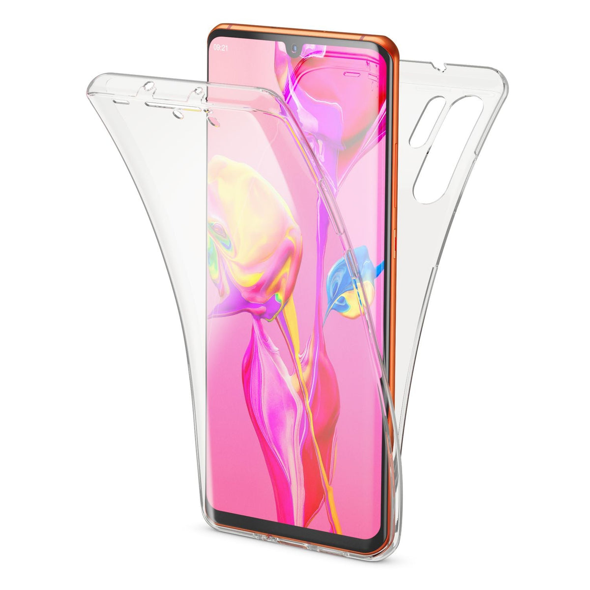NALIA 360 Grad Handyhülle kompatibel mit Huawei P30 Pro, Dünne Full-Body Silikon Hülle Rundum Cover Case, Ultra-Slim Schutzhülle Handy-Tasche, Phone Komplett-Schutz & Displayschutz