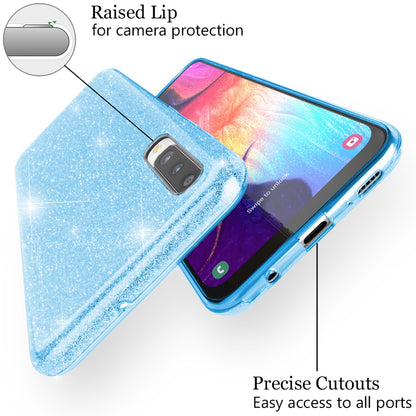 NALIA Glitzer Hülle kompatibel mit Samsung Galaxy A70, Diamant Schutzhülle Glitter Case Bling Cover Silikon Handyhülle Dünn, Ultra-Slim Phone Backcover Handy-Tasche Diamond Bumper Etui
