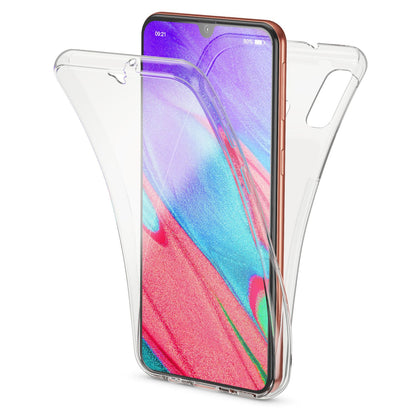 NALIA 360 Grad Handyhülle kompatibel mit Samsung Galaxy A40, Dünne Full-Body Silikon Hülle Rundum Cover Case, Ultra-Slim Schutzhülle Handy-Tasche, Komplett-Schutz & Displayschutz