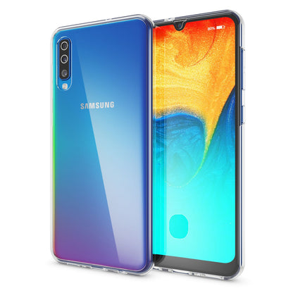 NALIA 360 Grad Handyhülle kompatibel mit Samsung Galaxy A50, Dünne Full-Body Silikon Hülle Rundum Cover Case, Ultra-Slim Schutzhülle Handy-Tasche, Komplett-Schutz & Displayschutz