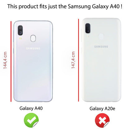 NALIA Silikonhülle für Samsung Galaxy A40 – Rutschfest & Matt – VORTEX (Gebürstete Optik & Carbon Design) – Marke aus Berlin