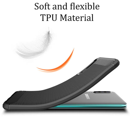 NALIA Silikonhülle für Samsung Galaxy A70 – Rutschfest & Matt – VORTEX (Gebürstete Optik & Carbon Design) – Marke aus Berlin