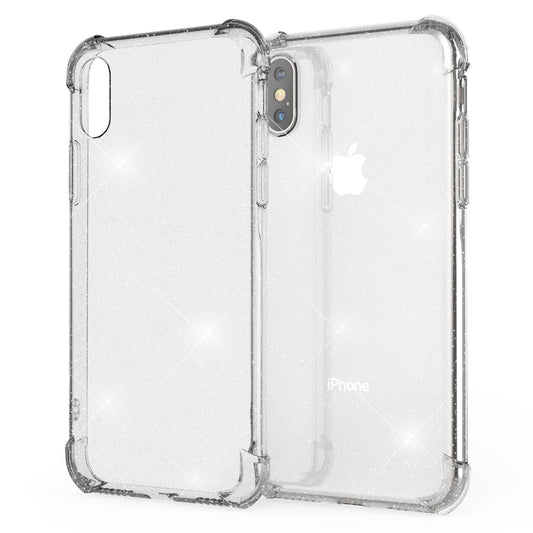 NALIA Glitzer Hülle kompatibel mit iPhone XS Max, Glitter Case Silikon Schutzhülle Strass Handy-Tasche Durchsichtig Dünn, Handyhülle Bling Cover Phone Bumper Soft Gummi Etui Weich