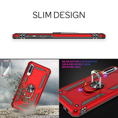 NALIA Ring Hülle kompatibel mit Samsung Galaxy A50, Stoßfeste Handyhülle für magnetische KFZ-Halterung mit 360 Grad Finger-Halter, Schutzhülle mit Silikon Cover Innen & Hardcase Bumper