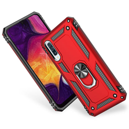 NALIA Ring Hülle kompatibel mit Samsung Galaxy A70, Stoßfeste Handyhülle für magnetische KFZ-Halterung mit 360 Grad Finger-Halter, Schutzhülle mit Silikon Cover Innen & Hardcase Bumper