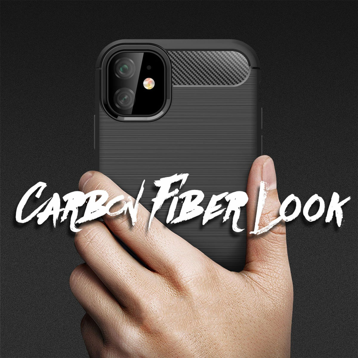 NALIA Design Case kompatibel mit Apple iPhone 11 Hülle, Karbon Optik Stylische Handyhülle Stoßfeste Silikon Schutzhülle, Dünne Handy-Tasche Phone Cover Bumper Soft Skin Etui Kratzfest