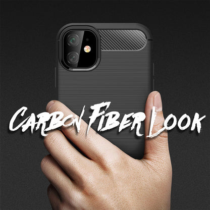NALIA Design Case kompatibel mit Apple iPhone 11 Hülle, Karbon Optik Stylische Handyhülle Stoßfeste Silikon Schutzhülle, Dünne Handy-Tasche Phone Cover Bumper Soft Skin Etui Kratzfest