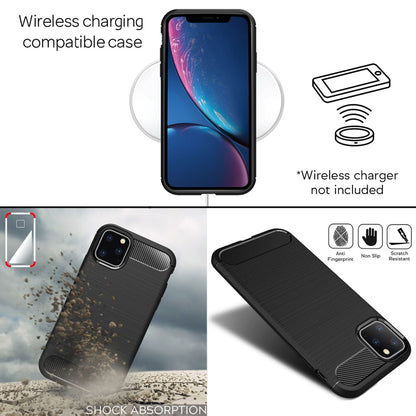 NALIA Design Case kompatibel mit Apple iPhone 11 Pro Hülle, Karbon Optik Stylische Handyhülle Stoßfeste Silikon Schutzhülle, Dünne Handy-Tasche Phone Cover Bumper Soft Skin Kratzfest