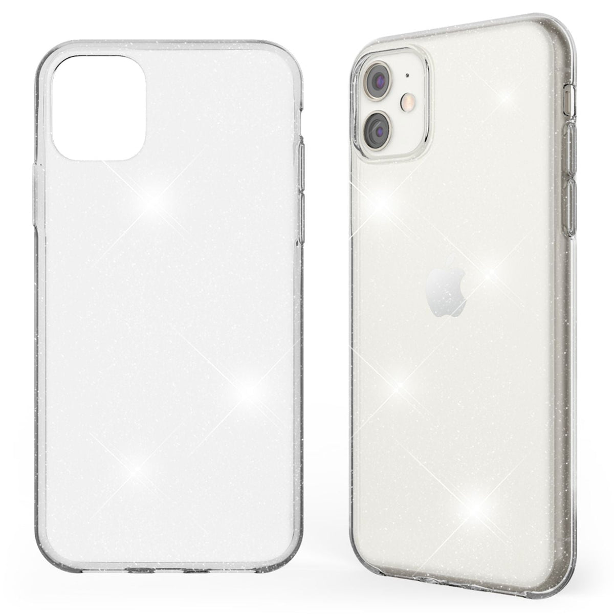 NALIA Glitzerhülle für iPhone 11 – Funkelndes Silikon Case – DAZZLIN (Transparent & Stoßfest) – Marke aus Berlin