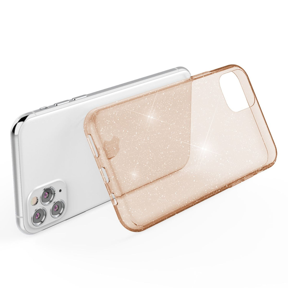 NALIA Glitzerhülle für iPhone 11 Pro Max – Funkelndes Silikon Case – DAZZLIN (Transparent & Stoßfest) – Marke aus Berlin