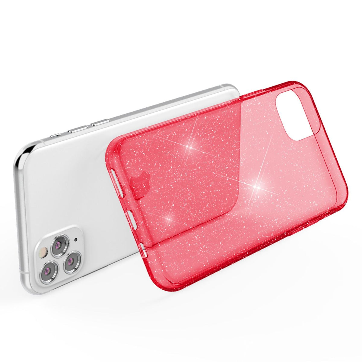 NALIA Glitzerhülle für iPhone 11 Pro Max – Funkelndes Silikon Case – DAZZLIN (Transparent & Stoßfest) – Marke aus Berlin