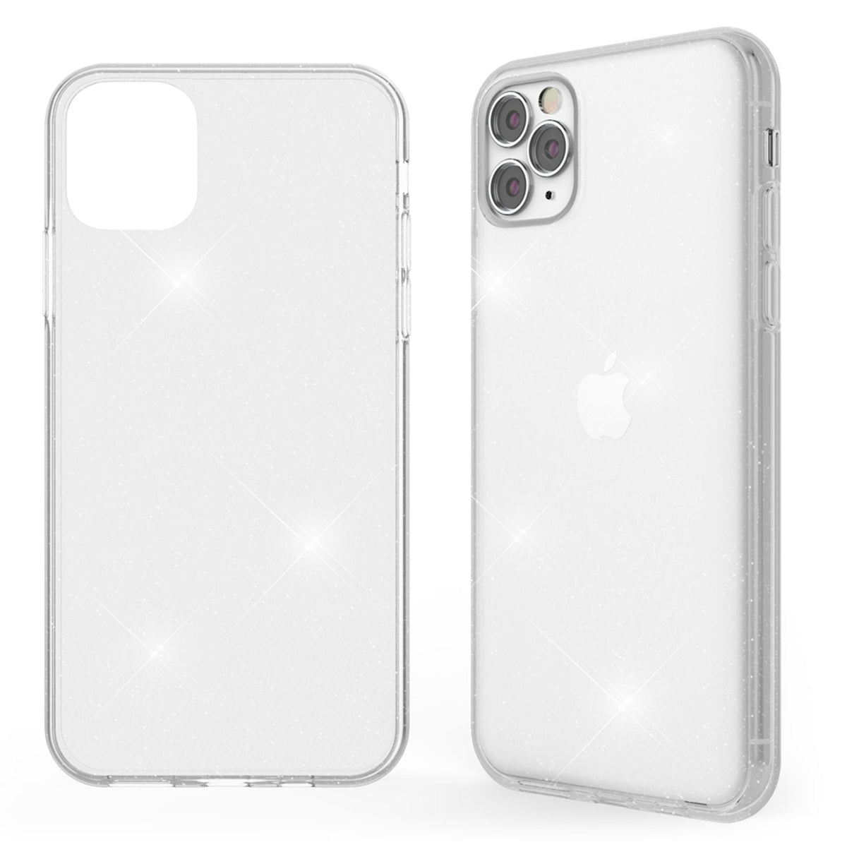 NALIA Glitzerhülle für iPhone 11 Pro Max – Funkelndes Silikon Case – DAZZLIN (Transparent & Stoßfest) – Marke aus Berlin