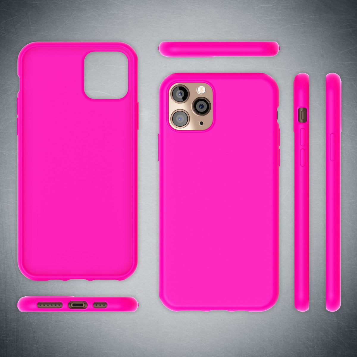 NALIA Neon Silikonhülle für iPhone 11 Pro – Soft-Touch & Signal-Neon – NEONSHOCK (Matte Schutzhülle) – Marke aus Berlin