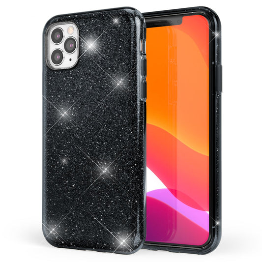NALIA Glitzerhülle für iPhone 11 Pro Max – Funkelnder Glitzer-Look & Grip – SHINEPOP (Silikon Case) – Marke aus Berlin