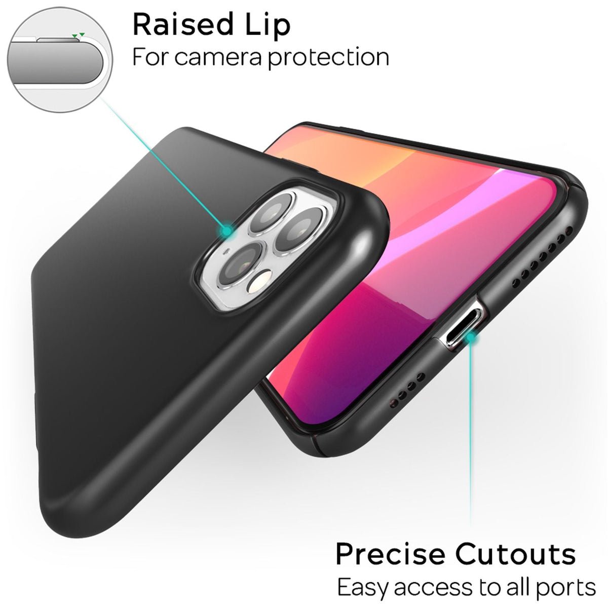 NALIA Hardcase kompatibel mit iPhone 11 Pro, Dünne Schutzhülle Handy-Tasche Hart Cover Matt, Leichte Handyhülle Phone Case Backcover Kunststoff Hülle Bumper Schutz Etui Schale Skin