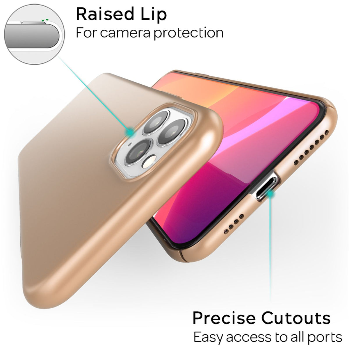 NALIA Hardcase kompatibel mit iPhone 11 Pro, Dünne Schutzhülle Handy-Tasche Hart Cover Matt, Leichte Handyhülle Phone Case Backcover Kunststoff Hülle Bumper Schutz Etui Schale Skin