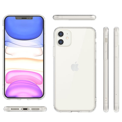 NALIA Hartglas Case kompatibel mit iPhone 11 Hülle, Durchsichtiges Hardcase aus 9H Tempered Glass mit Silikon Bumper, Stoßfeste & Kratzfeste Handyhülle Cover Schutzhülle - Transparent