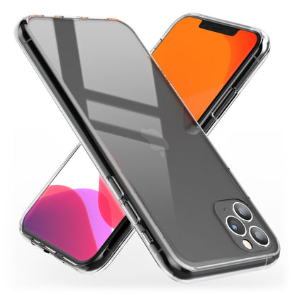 NALIA Hartglas Case kompatibel mit iPhone 11 Pro Max Hülle, Durchsichtiges Hardcase aus 9H Tempered Glass mit Silikon Bumper, Stoßfeste & Kratzfeste Handyhülle Cover Schutzhülle - Transparent
